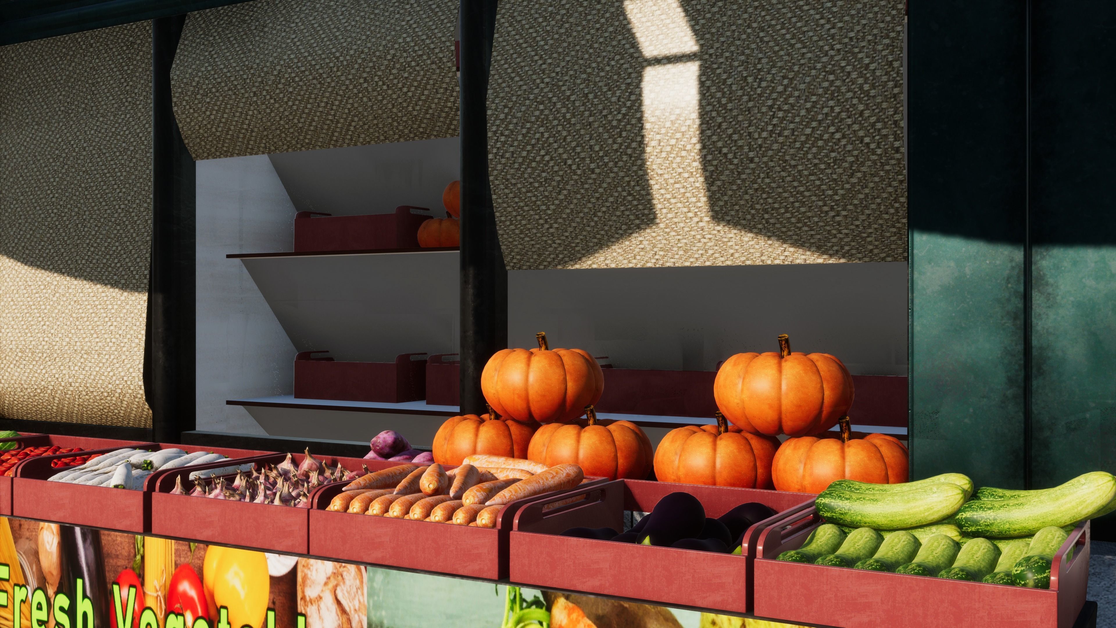 Store Front Pack 2 Low-poly 3D model_7