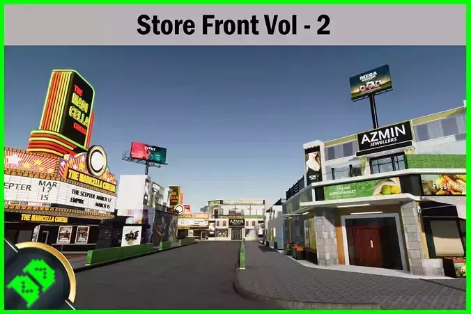 Store Front Pack 2 Low-poly 3D model