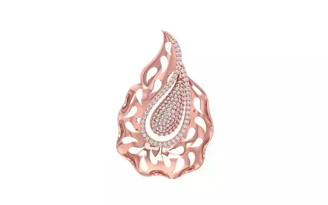 Solitaire Women Pendants 3dm STL OBJ FBX Renders Details