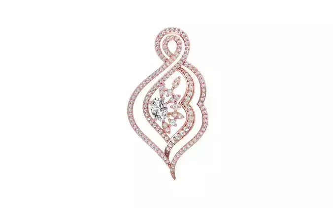 Solitaire Women Pendants 3dm STL OBJ FBX Renders Details