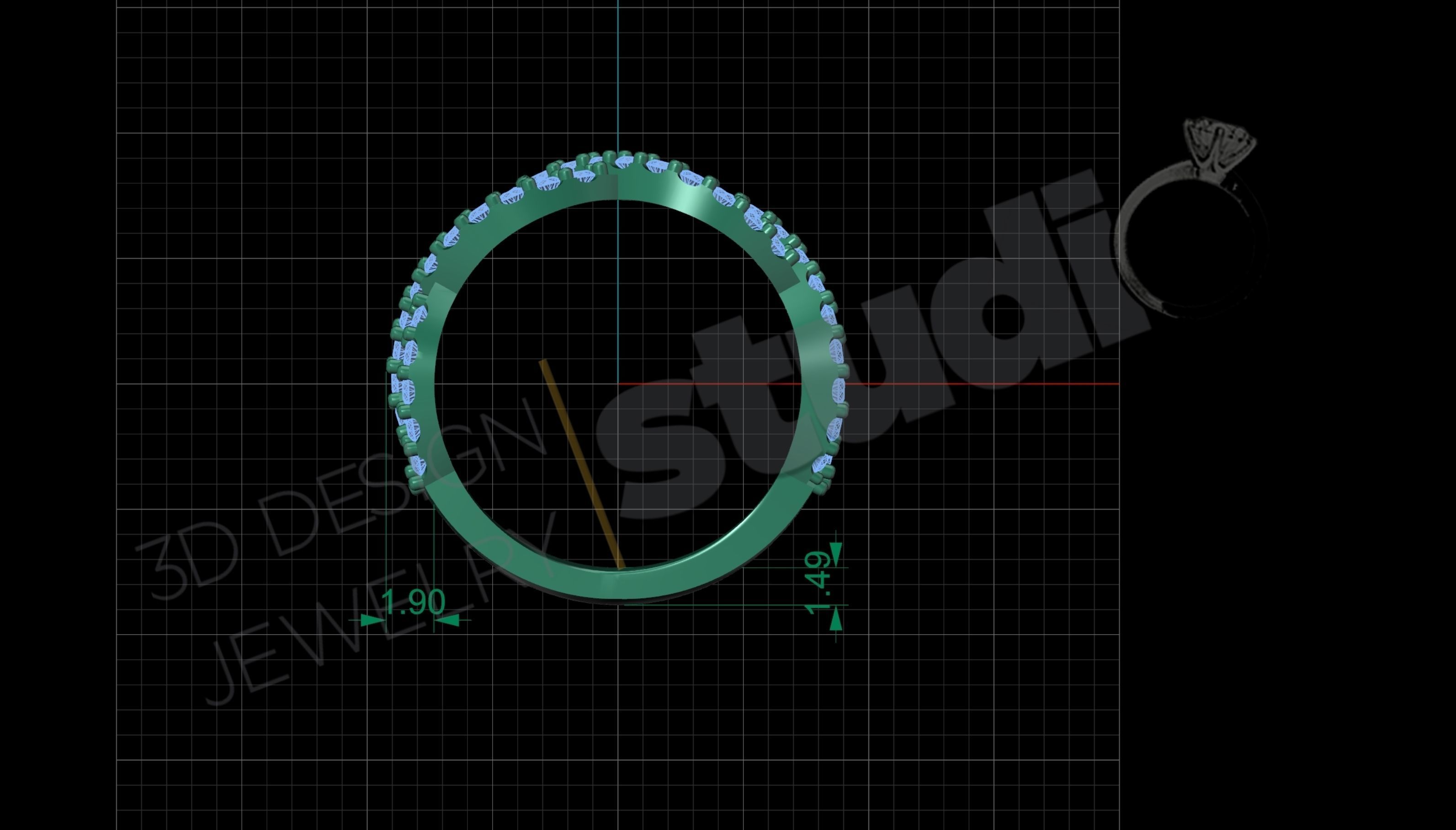 Ring luxury design model 3D print model_5