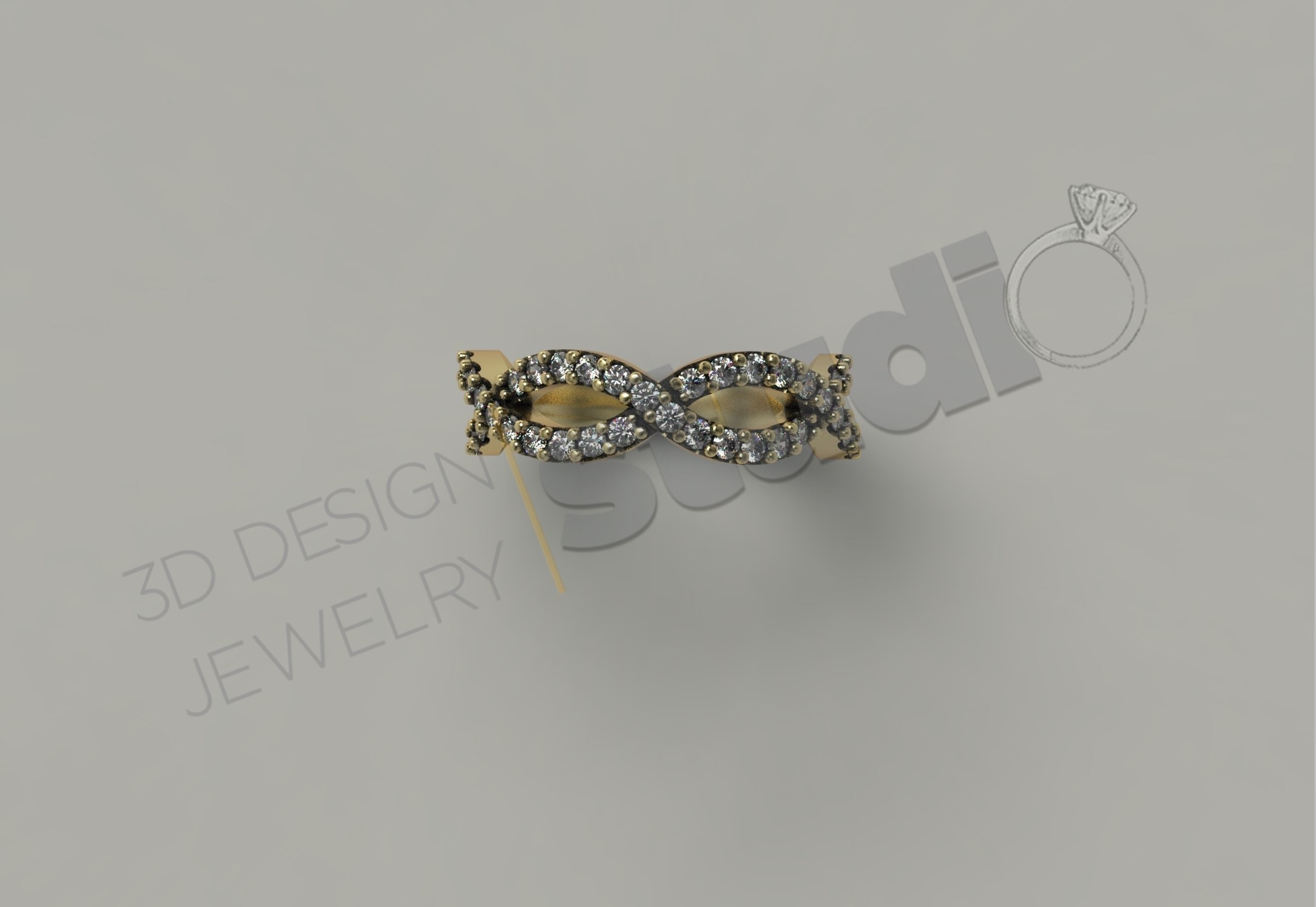 Ring luxury design model 3D print model_2