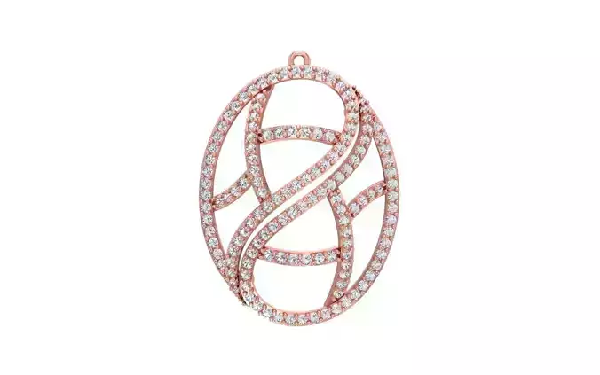 Solitaire Women Pendants 3dm STL OBJ FBX Renders Details