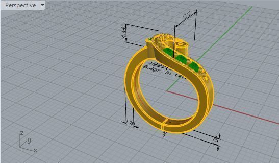 Fashion Design ring 1922 3D print model 3D print model_7