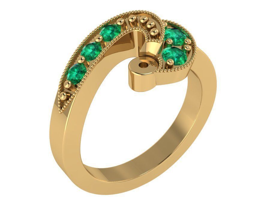 Fashion Design ring 1922 3D print model 3D print model_1