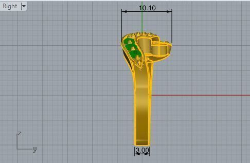 Fashion Design ring 1922 3D print model 3D print model_6
