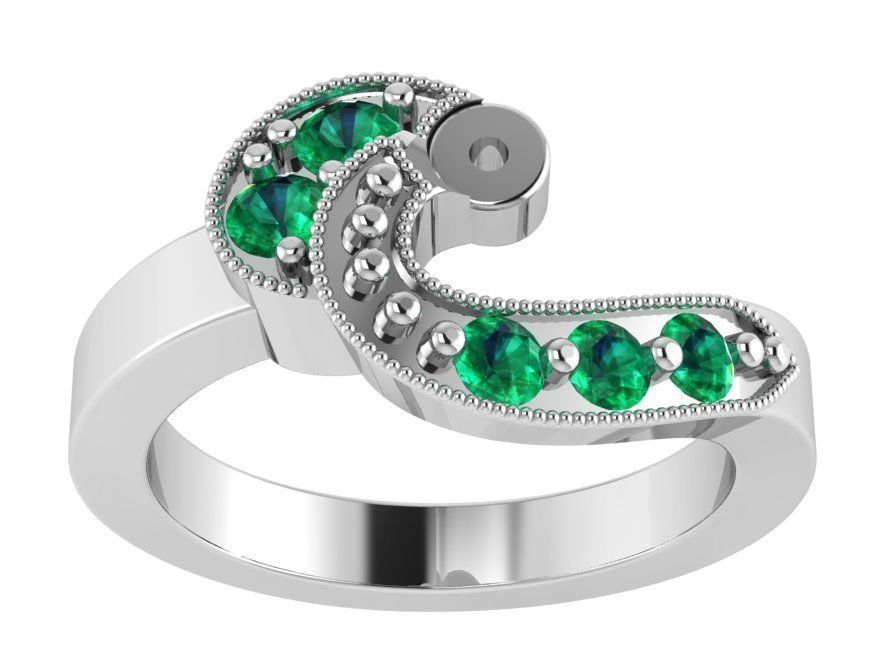 Fashion Design ring 1922 3D print model 3D print model_2