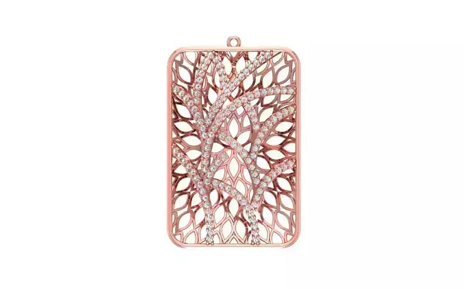 Solitaire Women Pendants 3dm STL OBJ FBX Renders Details