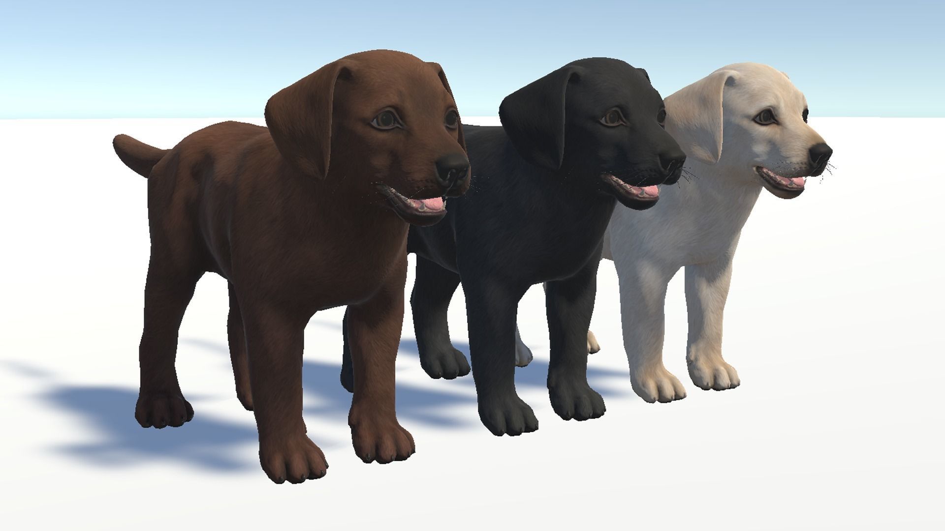 Puppy - Labrador Low-poly 3D model_9