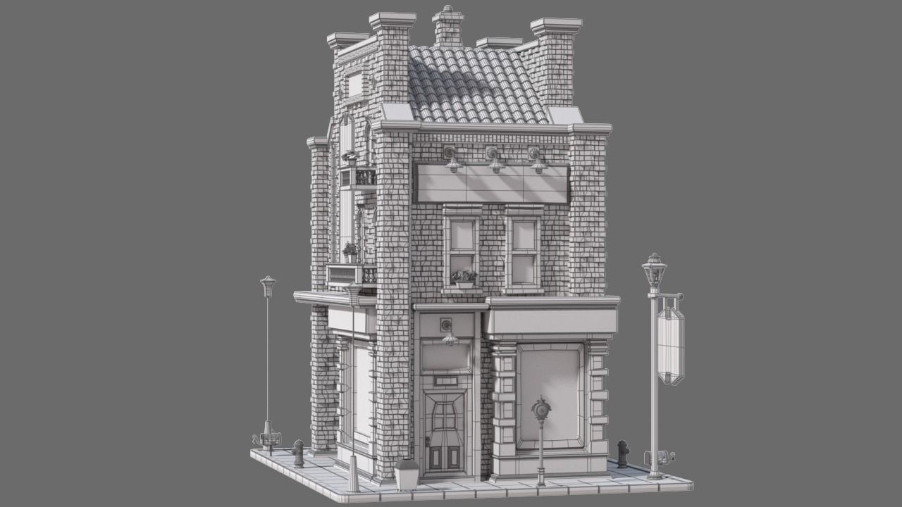 Cartoon House 11 3D model_11