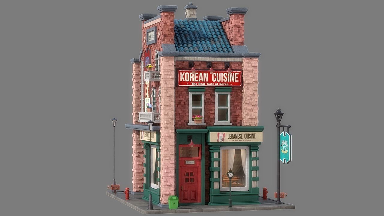 Cartoon House 11 3D model_5