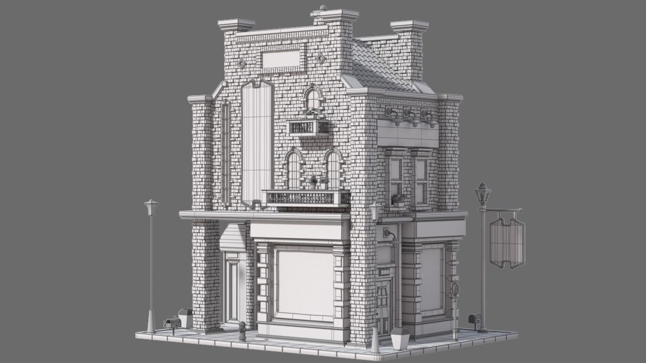 Cartoon House 11 3D model_10