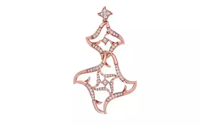 Solitaire Women Pendants 3dm STL OBJ FBX Renders Details