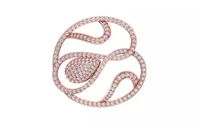 Solitaire Women Pendants 3dm STL OBJ FBX Renders Details