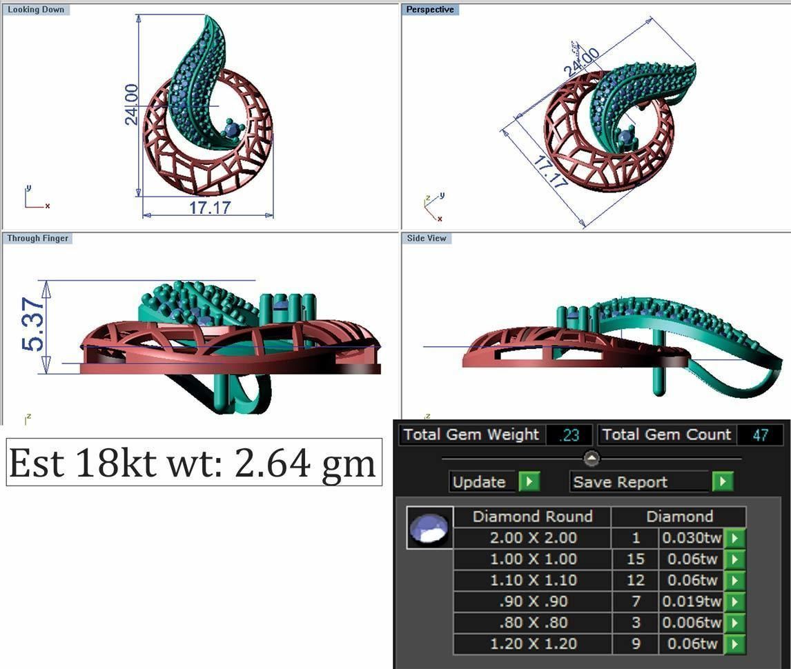 Solitaire Women Pendants 3dm STL OBJ FBX Renders Details 3D print model_3