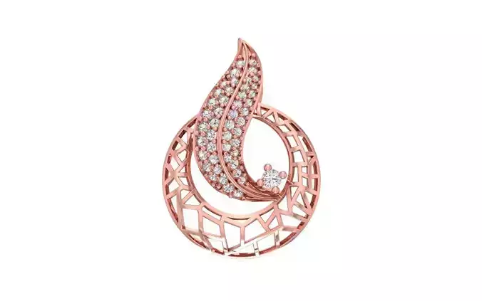 Solitaire Women Pendants 3dm STL OBJ FBX Renders Details