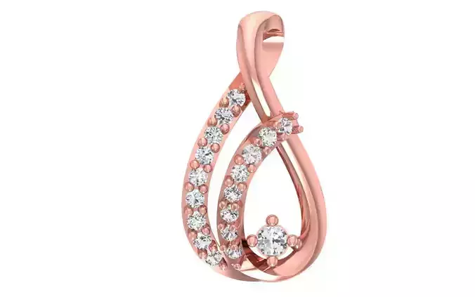 Solitaire Women Pendants 3dm STL OBJ FBX Renders Details