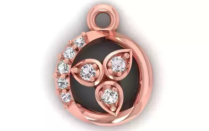 Solitaire Women Pendants 3dm STL OBJ FBX Renders Details