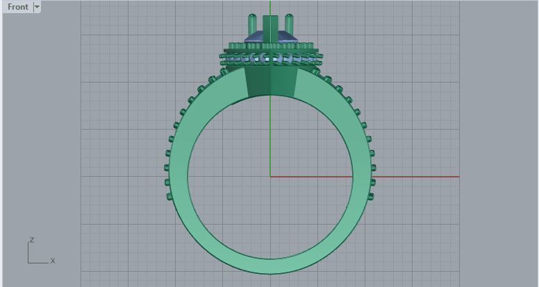 pear shape halo ring 3D print model_9