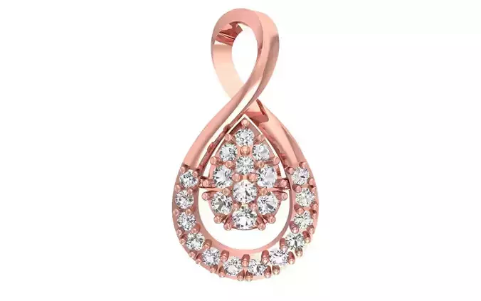 Solitaire Women Pendants 3dm STL OBJ FBX Renders Details