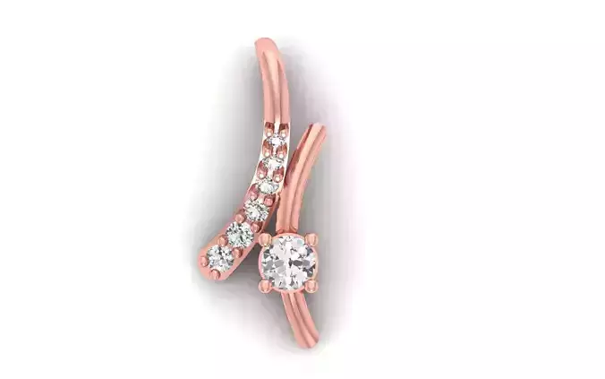 Solitaire Women Pendants 3dm STL OBJ FBX Renders Details