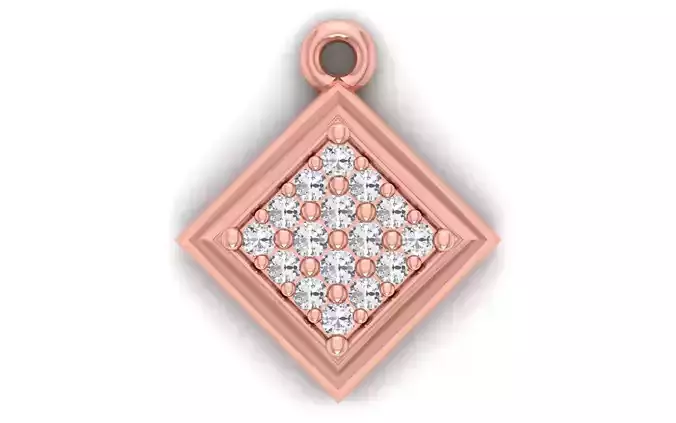 Solitaire Women Pendants 3dm STL OBJ FBX Renders Details