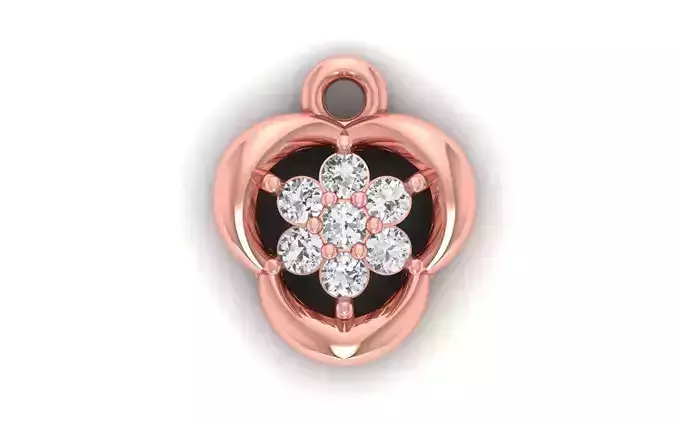 Solitaire Women Pendants 3dm STL OBJ FBX Renders Details