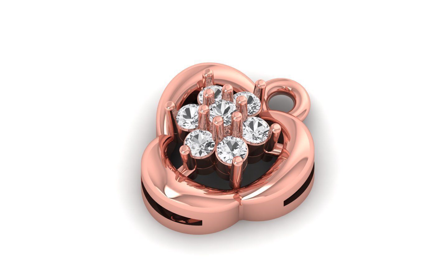 Solitaire Women Pendants 3dm STL OBJ FBX Renders Details 3D print model_2