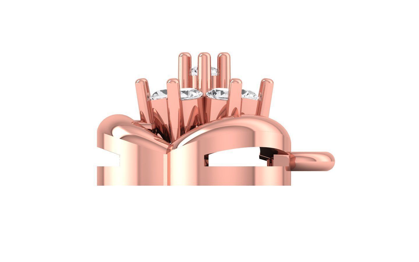 Solitaire Women Pendants 3dm STL OBJ FBX Renders Details 3D print model_1