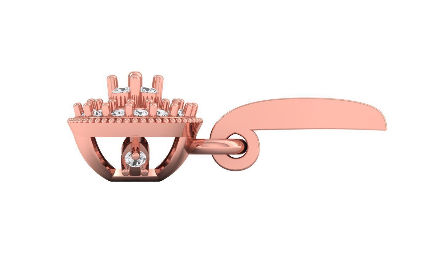 Solitaire Women Pendants 3dm STL OBJ FBX Renders Details 3D print model_1