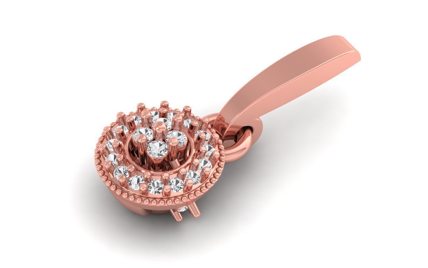 Solitaire Women Pendants 3dm STL OBJ FBX Renders Details 3D print model_2