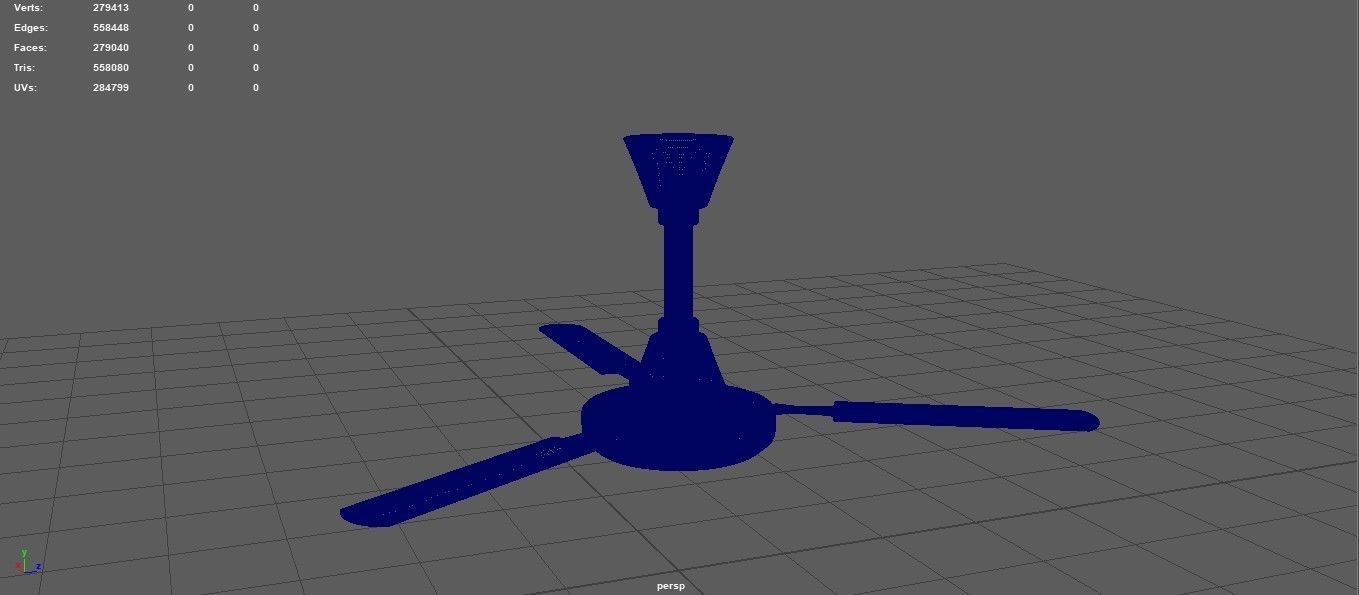 Ceilling Fan Free 3D model_4