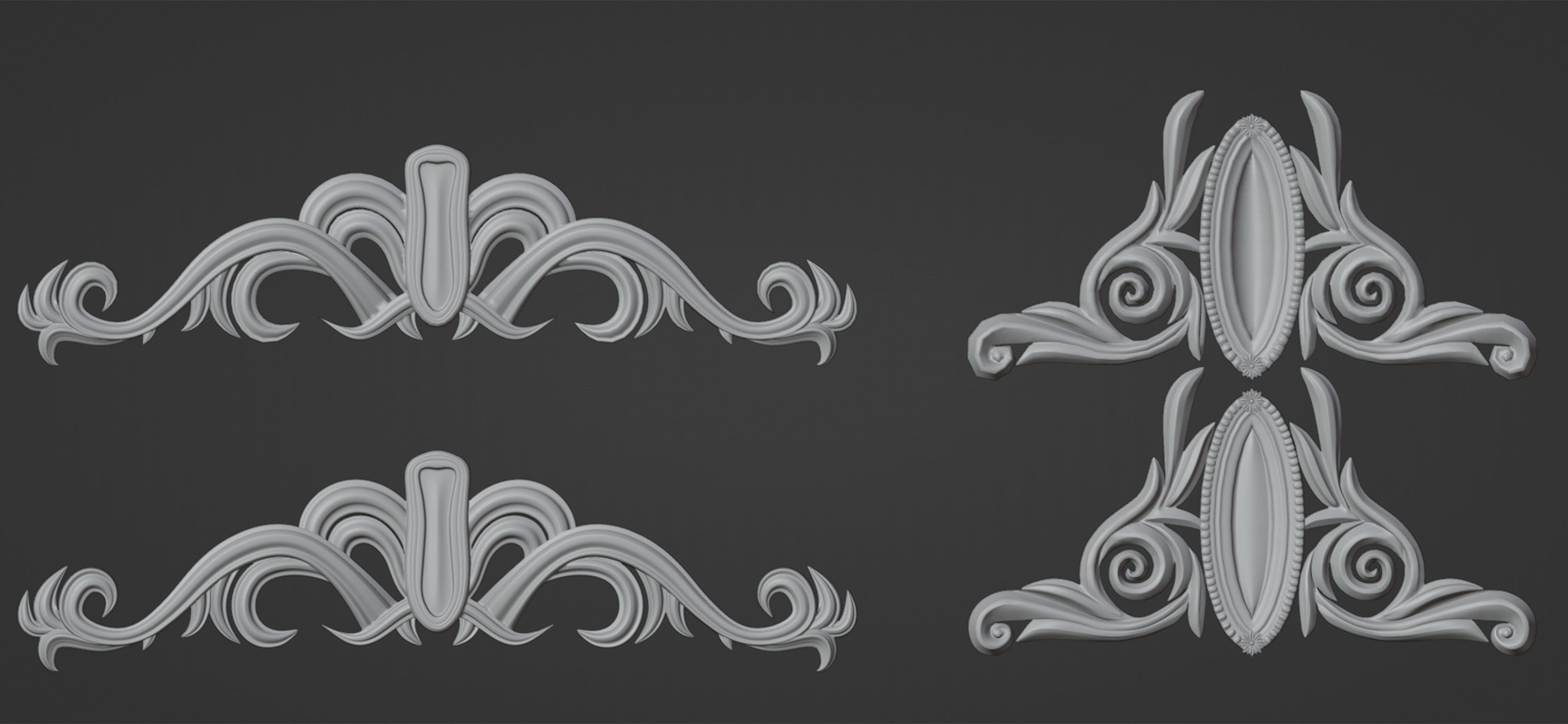 Cartouches 2x 3D model low poly high poly Low-poly 3D model_2