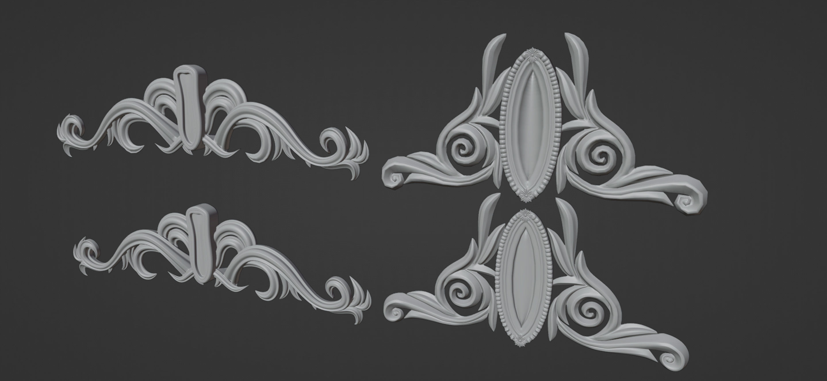 Cartouches 2x 3D model low poly high poly Low-poly 3D model_5