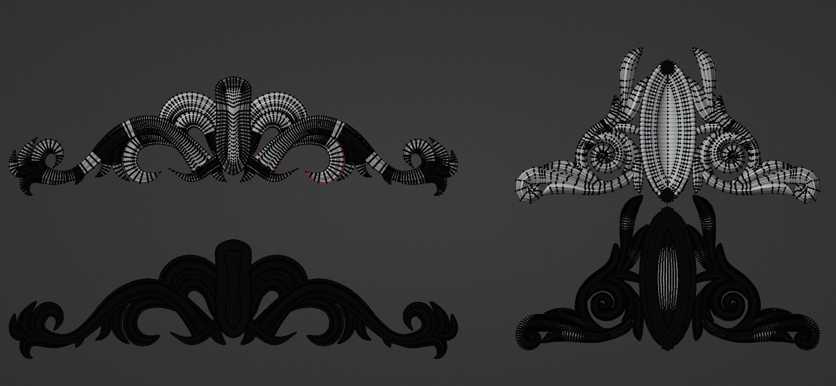 Cartouches 2x 3D model low poly high poly Low-poly 3D model_3