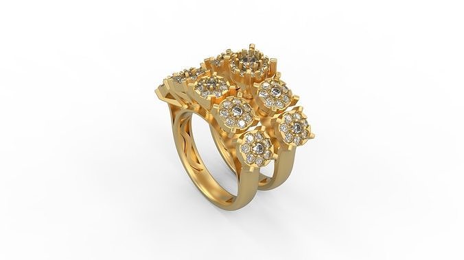 Cocktail Ring 054 3D print model