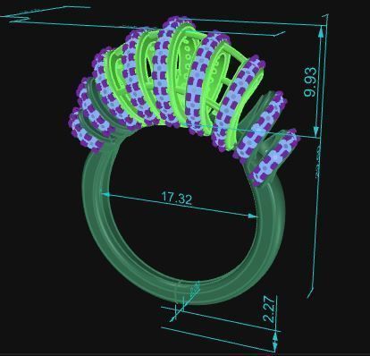 Cocktail Ring 056 3D print model_8