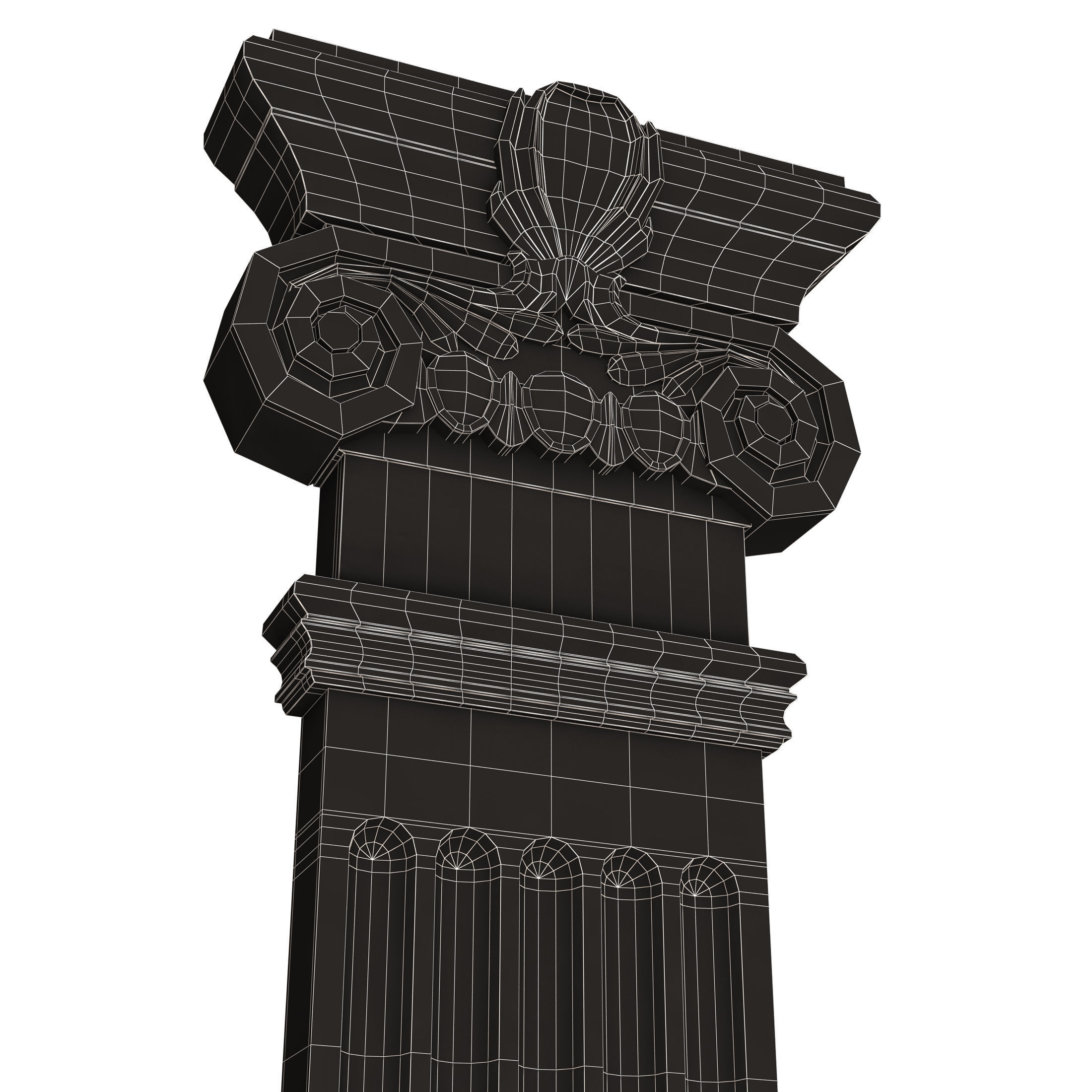 Column Capital 0303 Low-poly 3D model_14