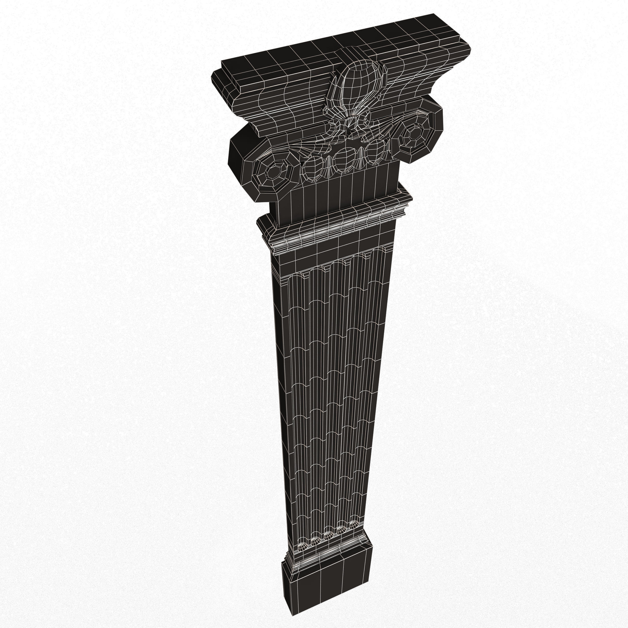 Column Capital 0303 Low-poly 3D model_11