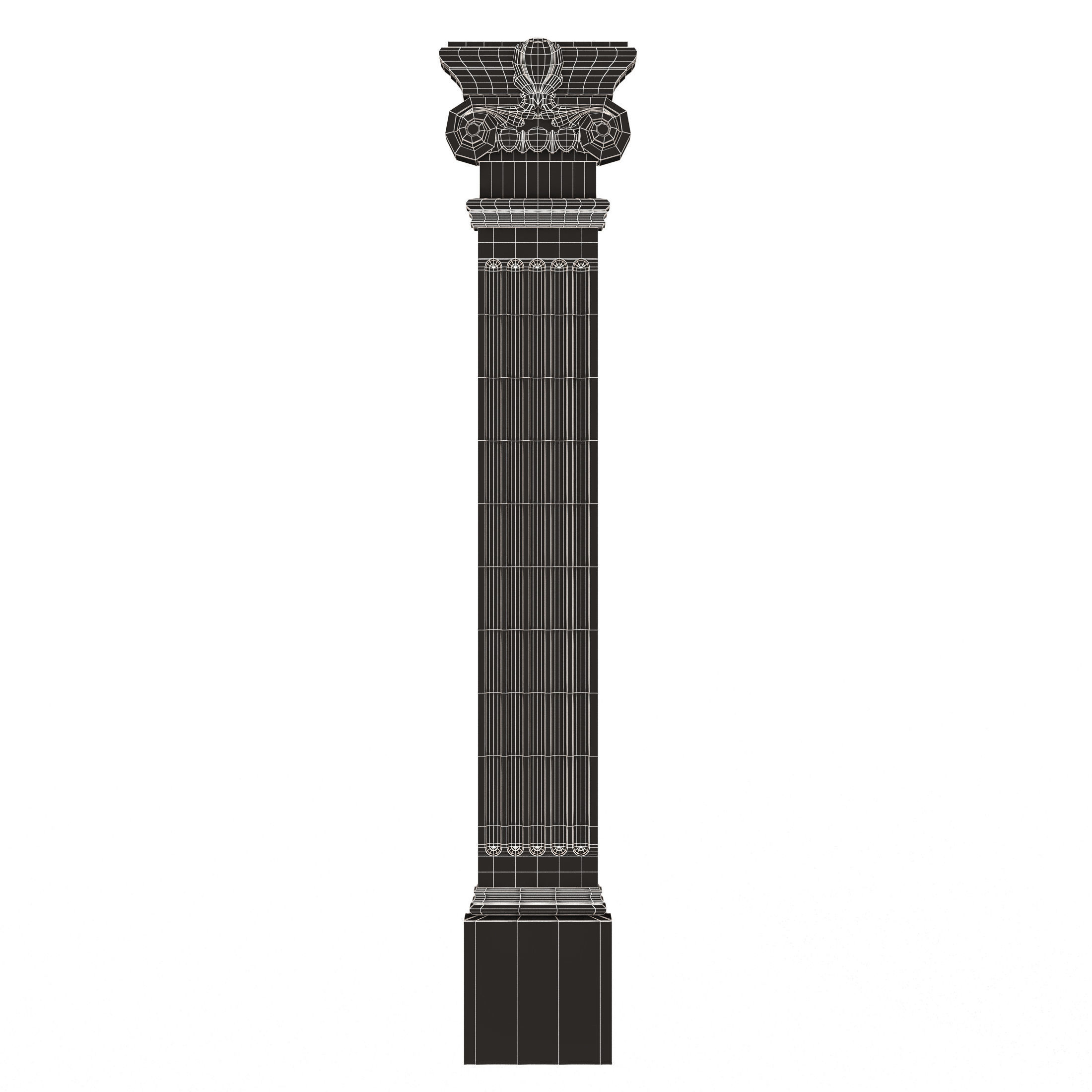 Column Capital 0303 Low-poly 3D model_10