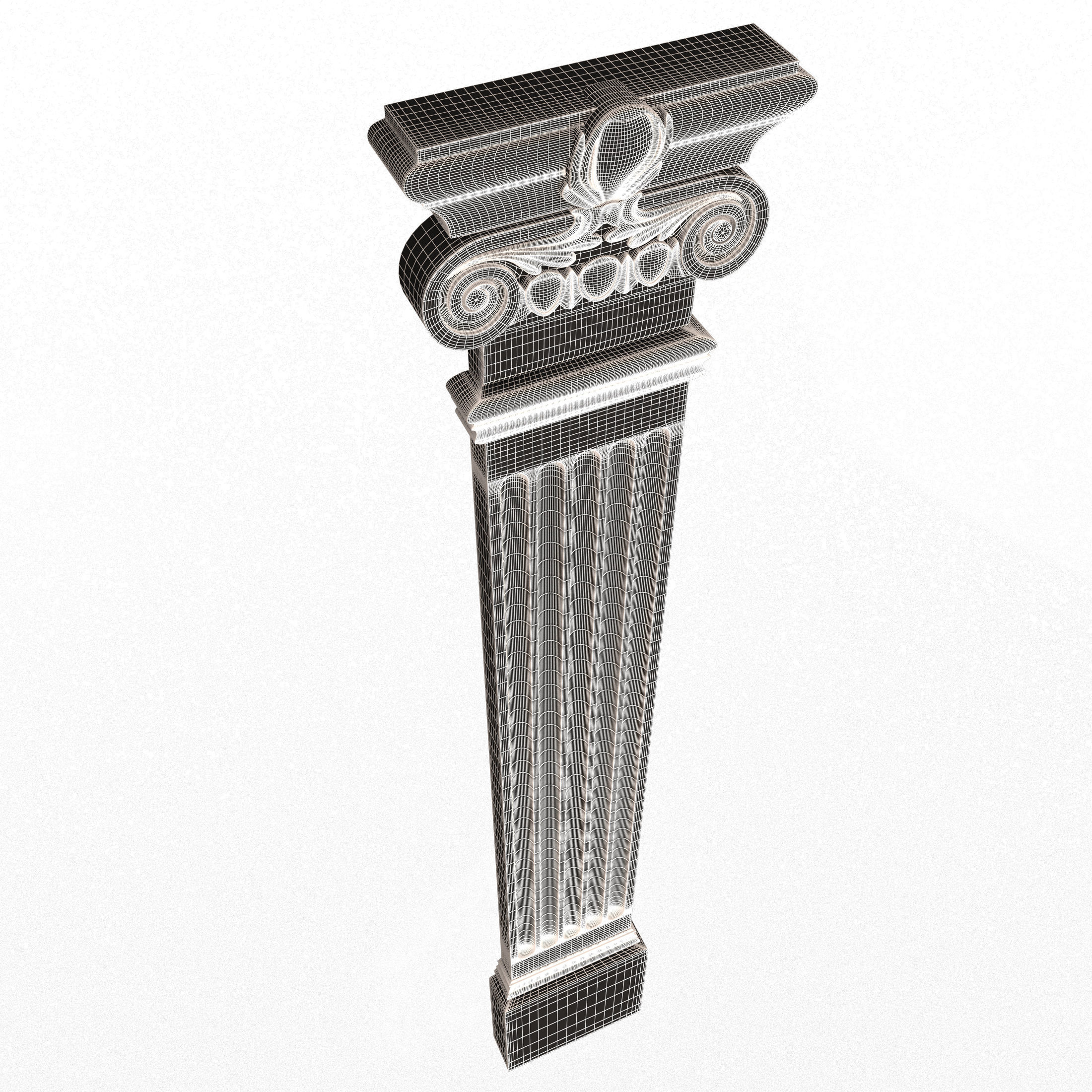 Column Capital 0303 Low-poly 3D model_6