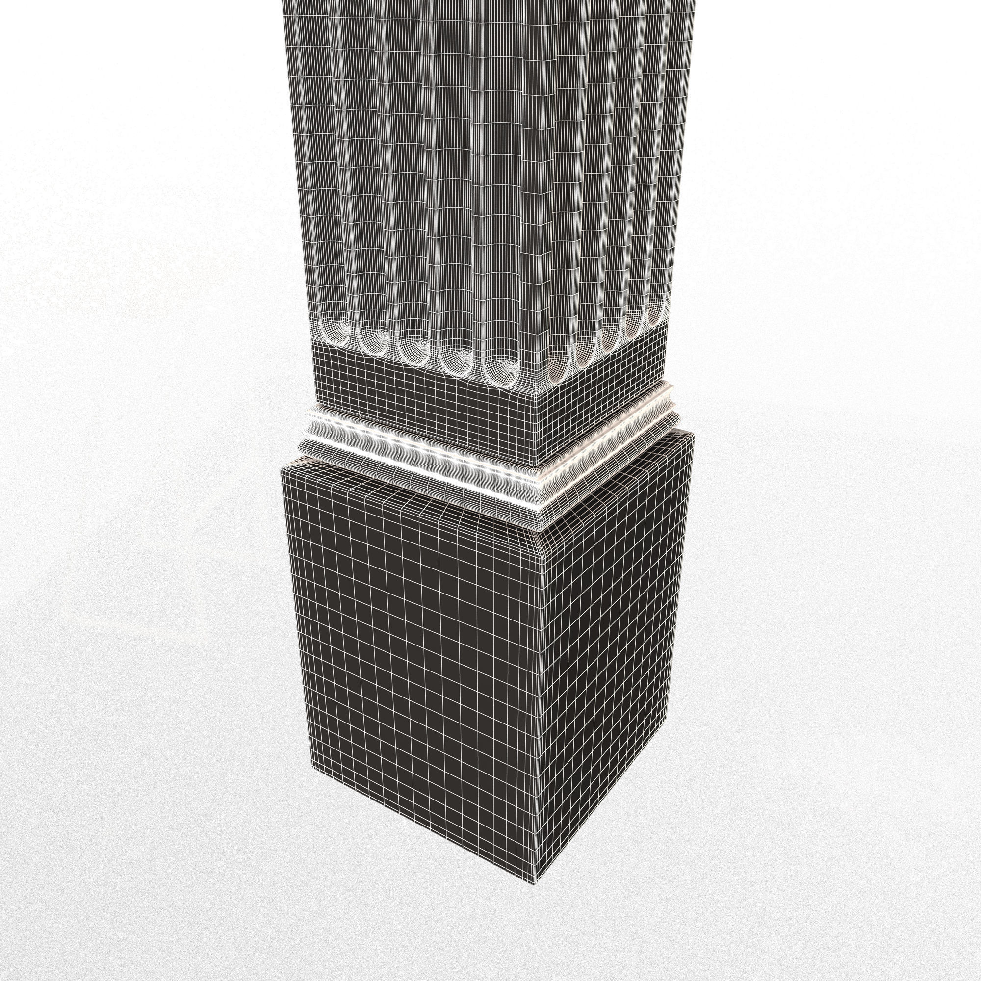 Column Capital 03 Low-poly 3D model_8