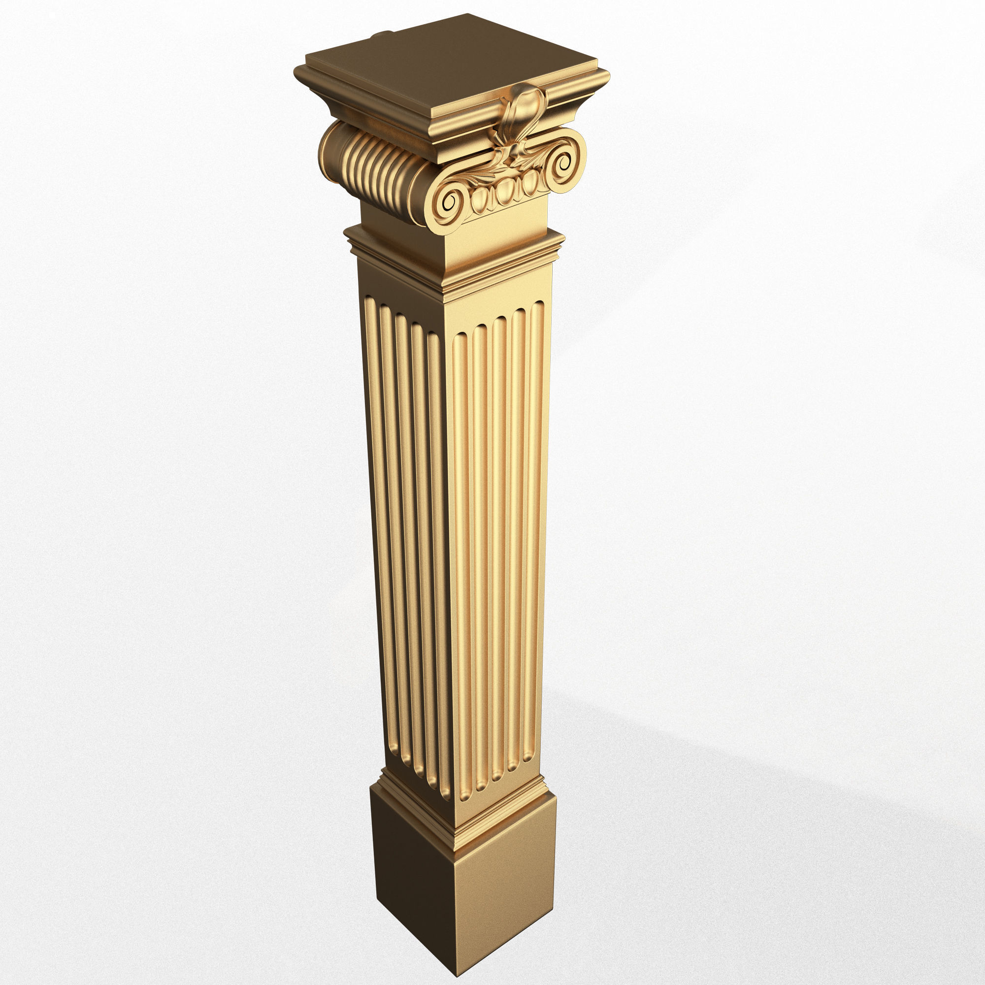 Column Capital 03 Low-poly 3D model_1