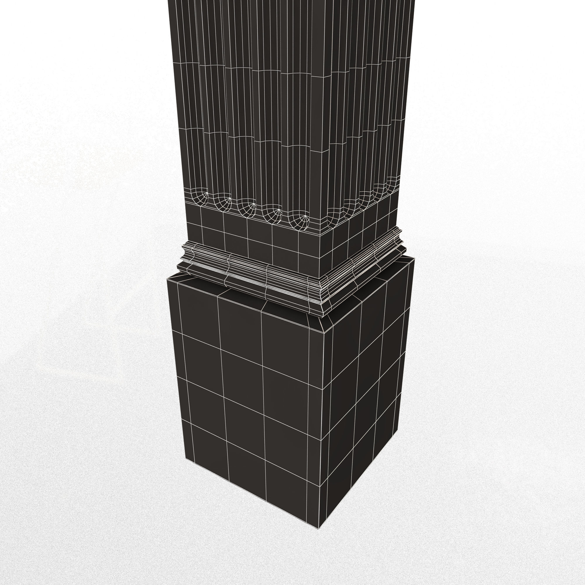Column Capital 03 Low-poly 3D model_14
