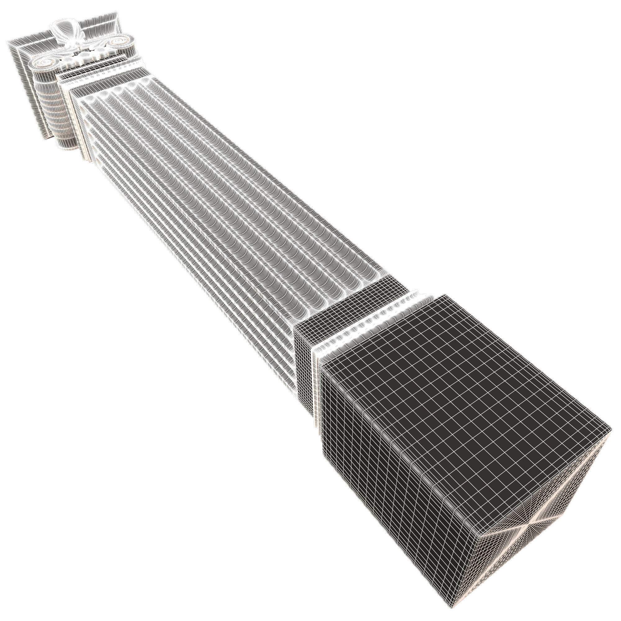 Column Capital 03 Low-poly 3D model_11