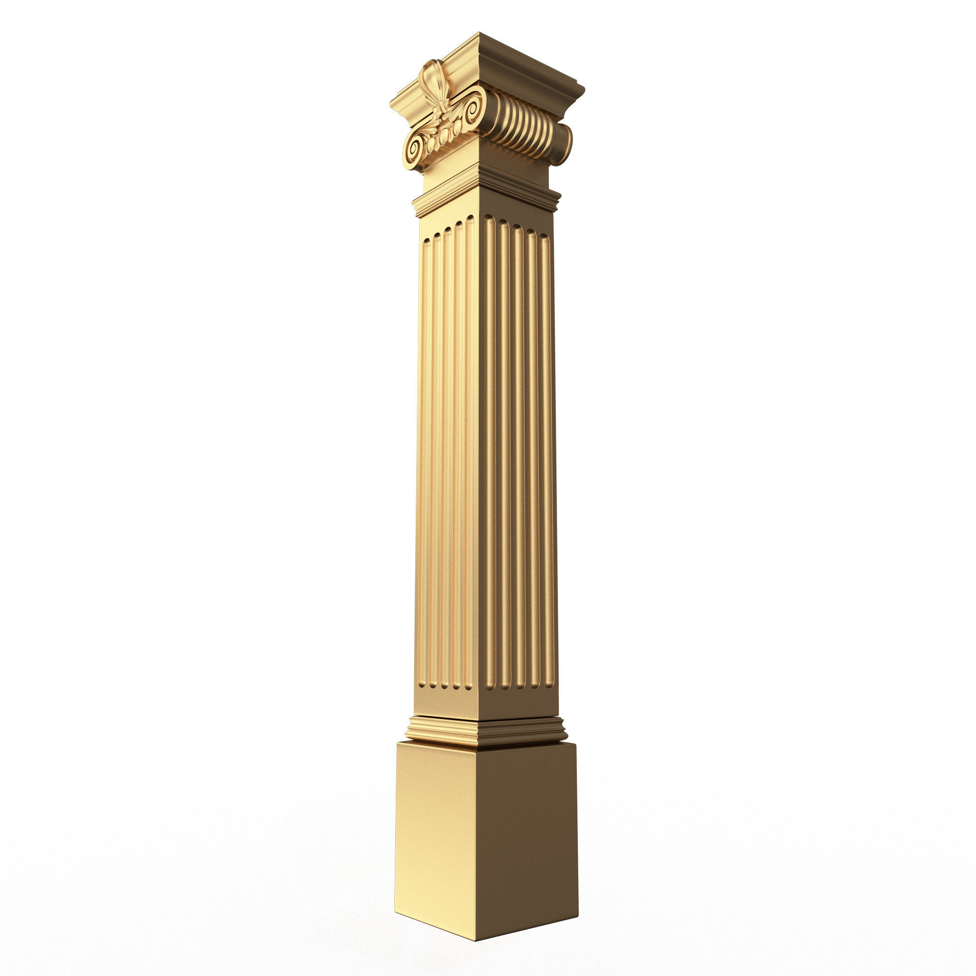Column Capital 03 Low-poly 3D model_4