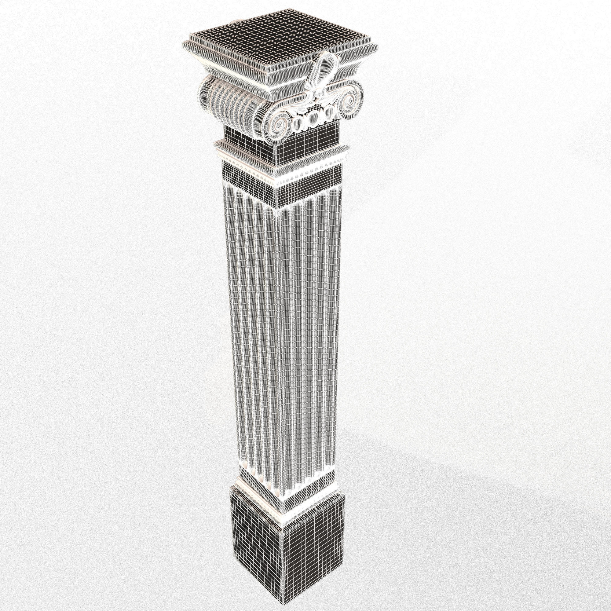 Column Capital 03 Low-poly 3D model_7
