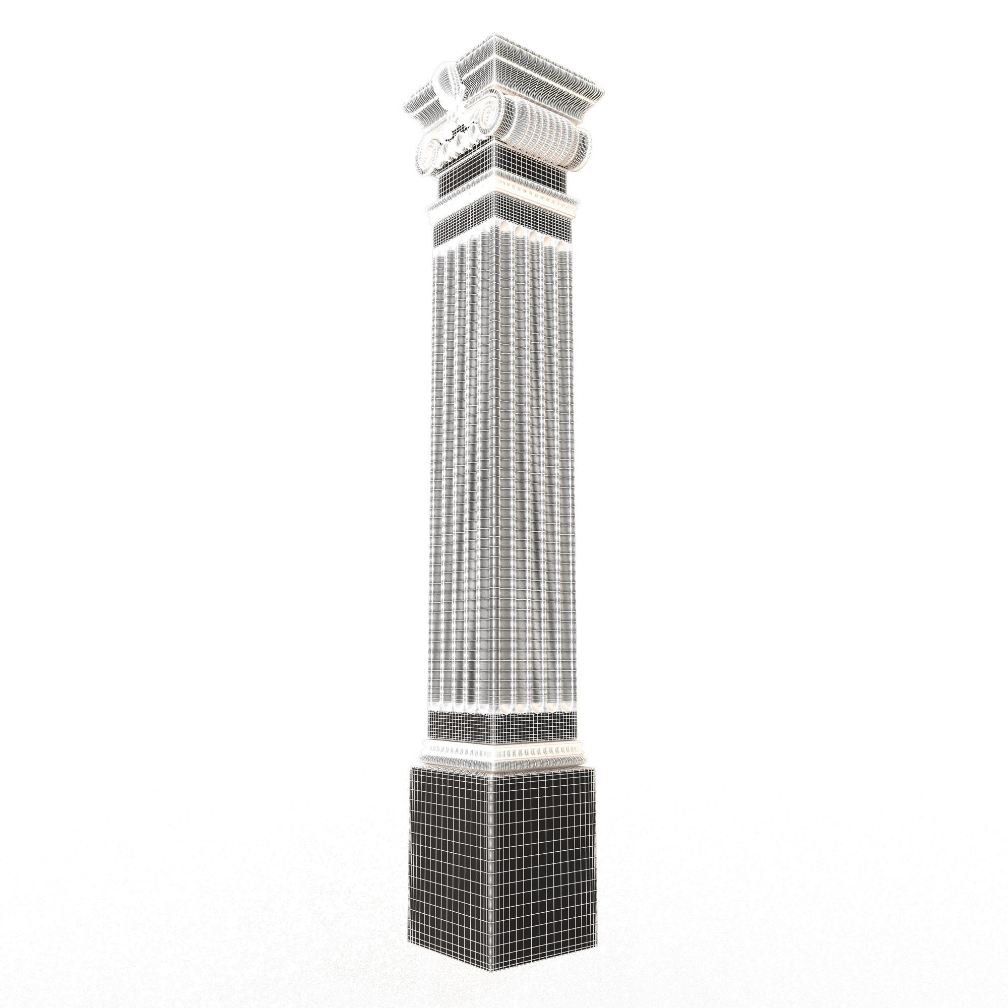 Column Capital 03 Low-poly 3D model_10