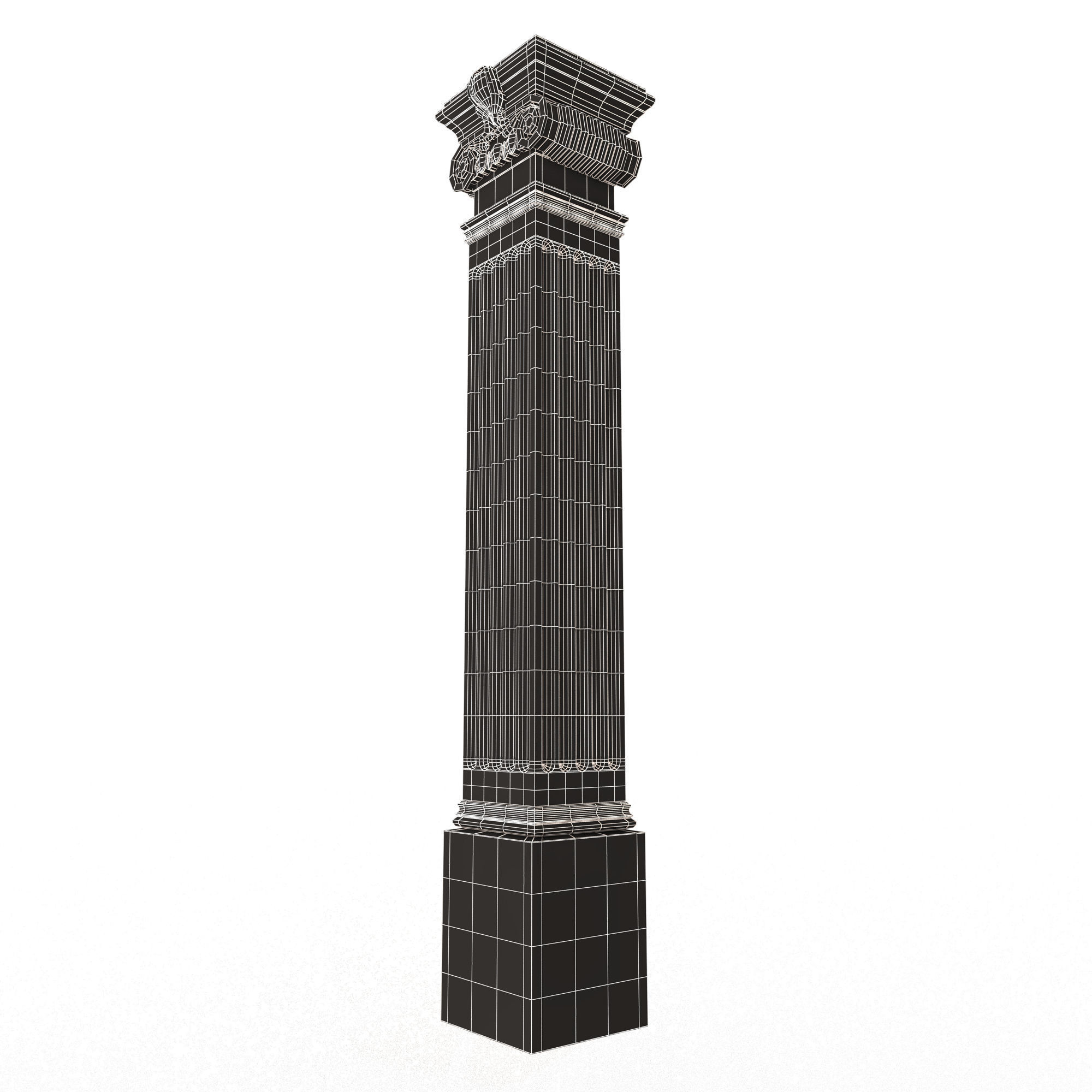 Column Capital 03 Low-poly 3D model_16