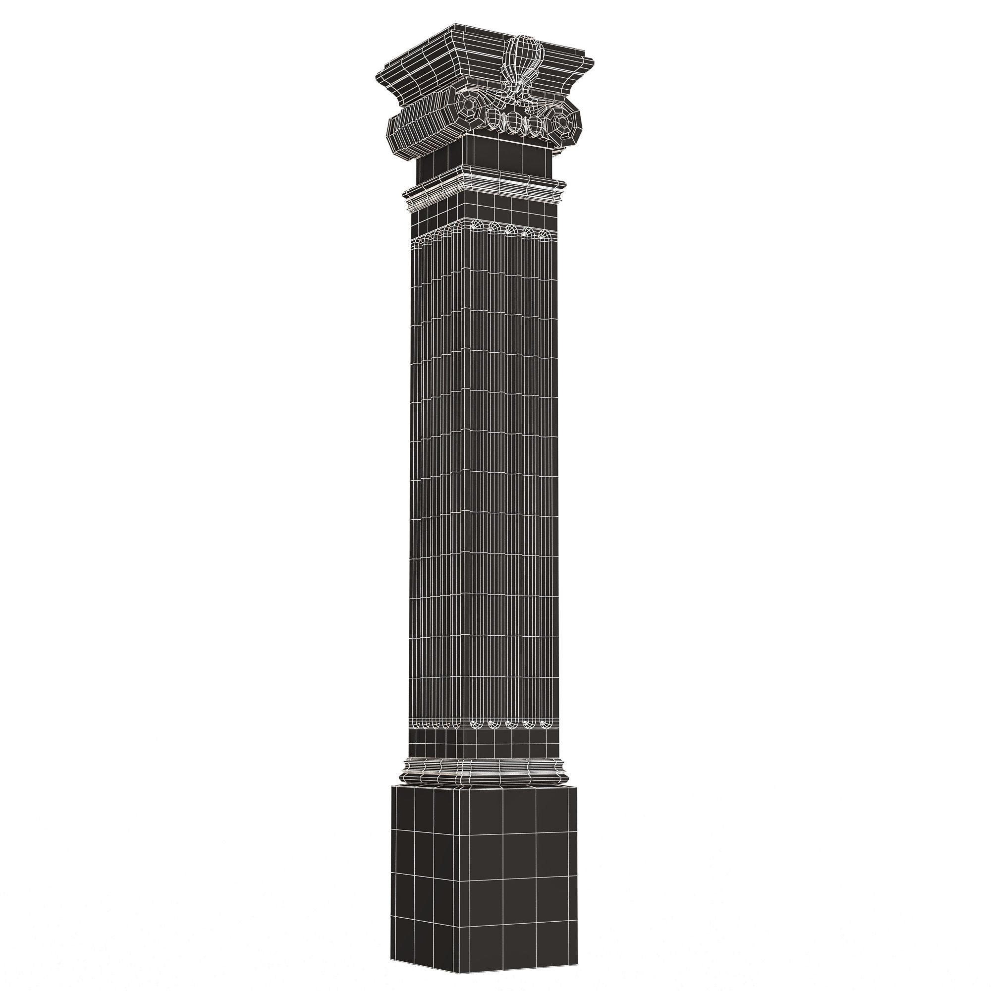 Column Capital 03 Low-poly 3D model_12